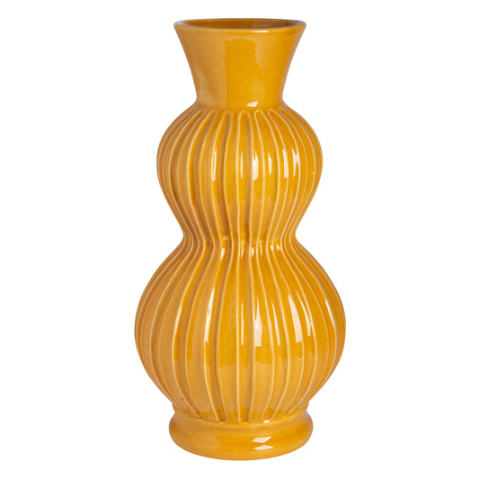 Vivid Earth 16" Mustard Ceramic Vase