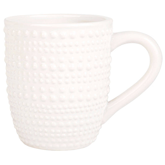 14OZ WHT HALO DOTS MUG