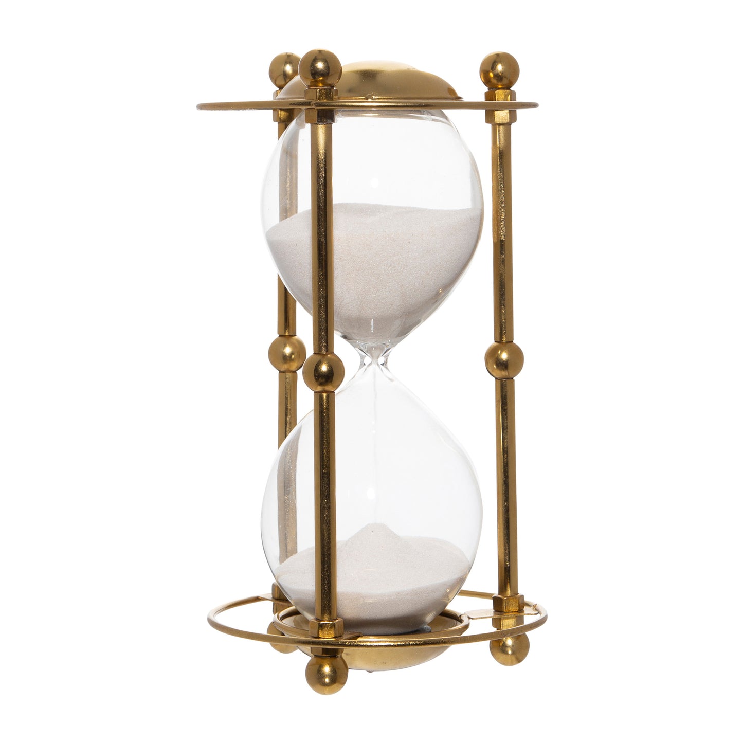 9.5 Inch Gold Sandtimer White Sand Timer