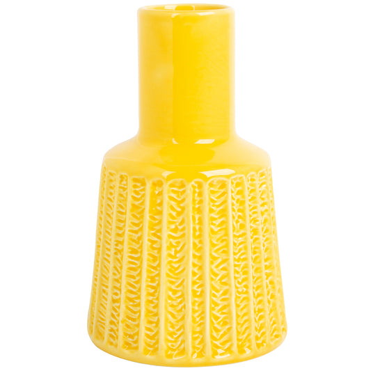 Vivid Earth 8.5" Yellow Vase