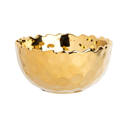 S2 4" GOLD HAMERD TIDBIT BOWLS