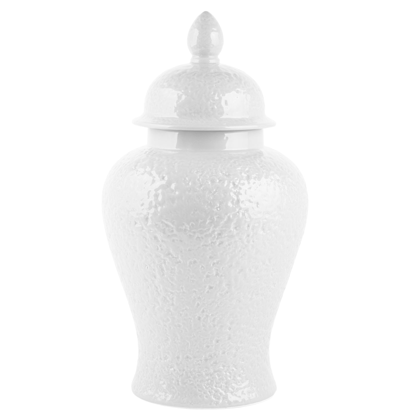 Pure Essence 18" White Texture Ginger Jar