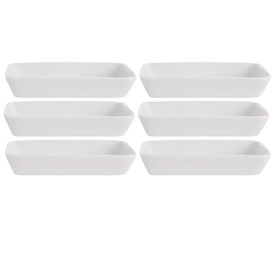 FF Set of 6 4x3" Rectangular Mini Tapas Plates