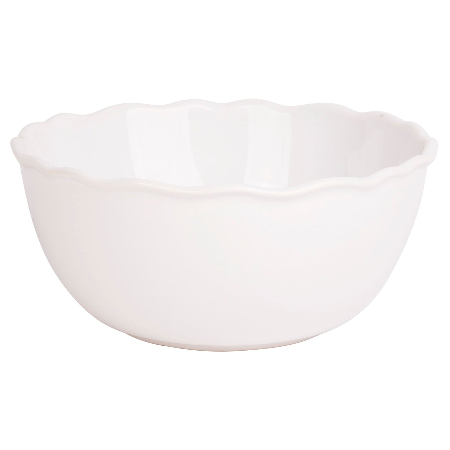 Set of 4 7.5" White Embossed Serving Bowl