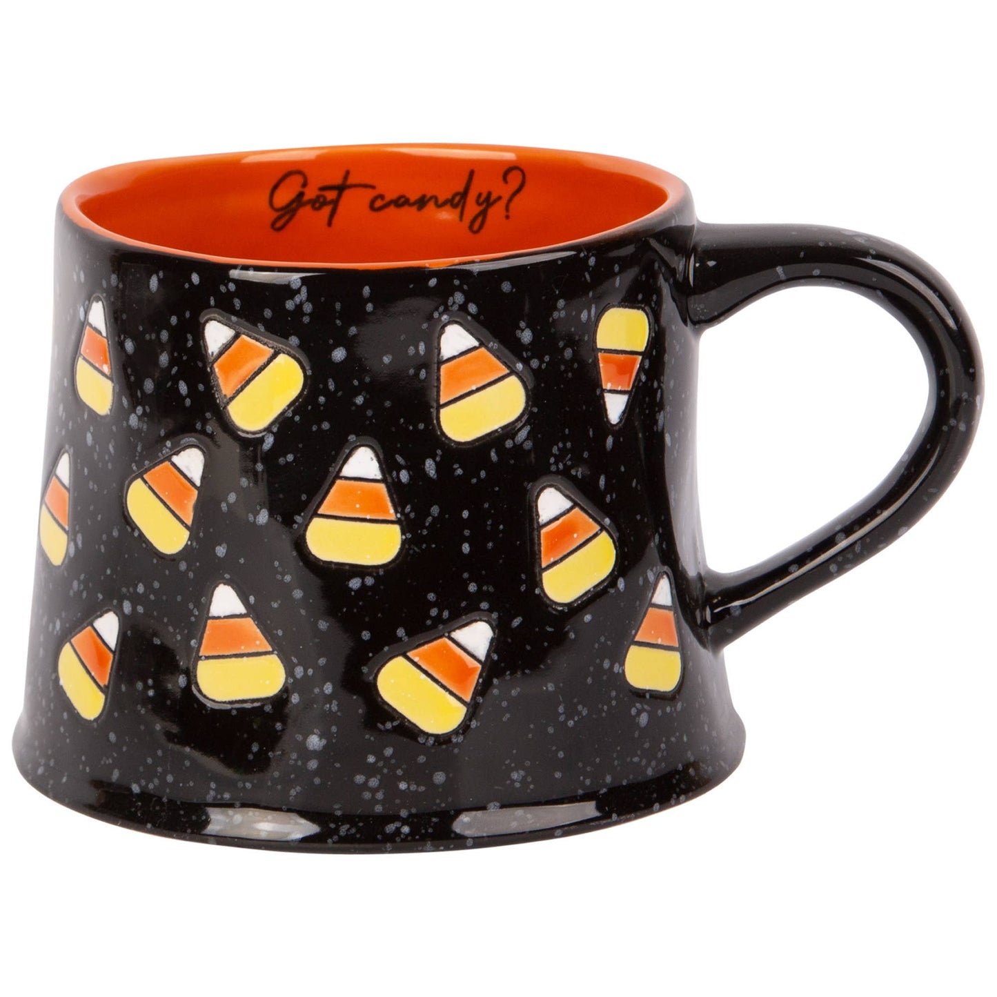 17OZ BLK SPECKL CANDY CORN MUG