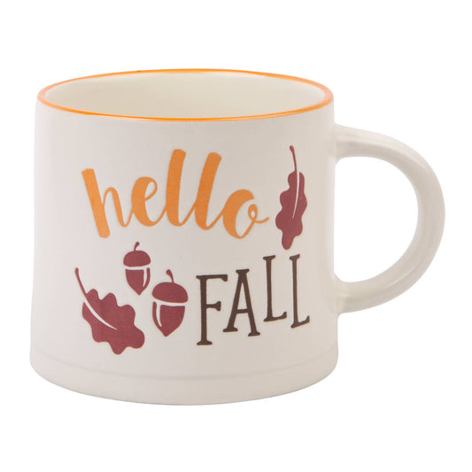 16OZ MUG HELLO FALL LEAV/ACORN