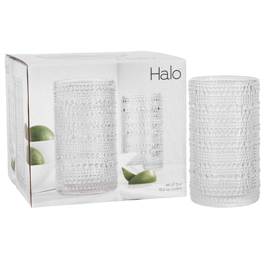 HALO Set of 4 Clear Hiball 15oz Glass