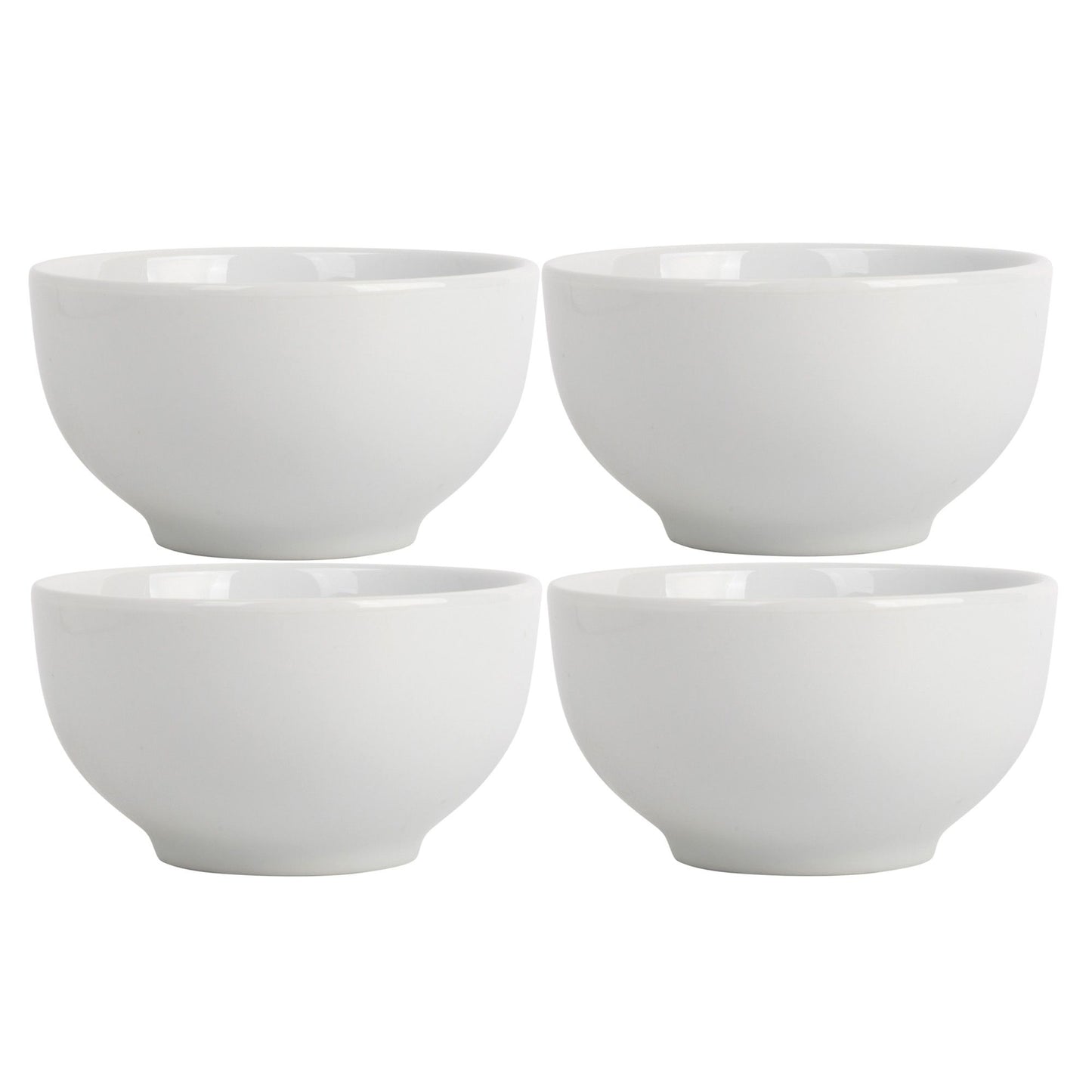 Set of 4 5" White Square Snack Bowls